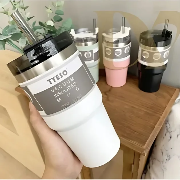Ly Giữ Nhiệt Kèm Ống Hút 890ml Nắp Dạng Xoay – Hàng Chính Hãng Tyeso