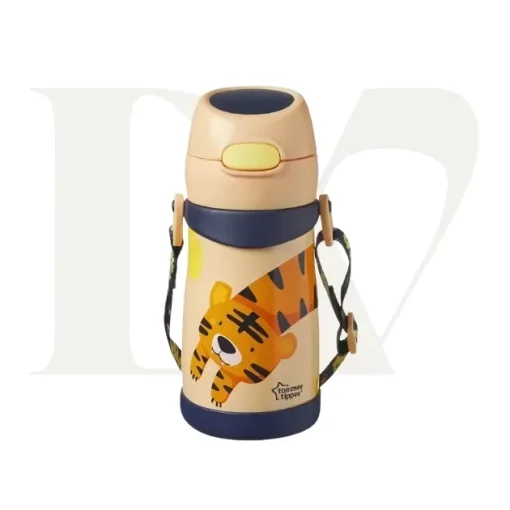 Bình uống nước Inox giữ nhiệt có ống hút và quai treo cho bé Tommee Tippee 350ml từ 18 tháng