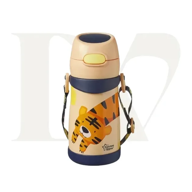 Bình uống nước Inox giữ nhiệt có ống hút và quai treo cho bé Tommee Tippee 350ml từ 18 tháng